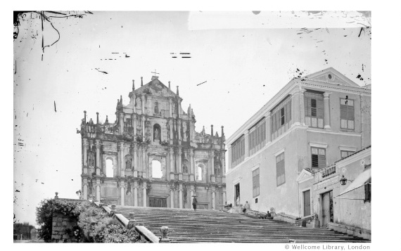 Ruin of church, Macao, China, 1872