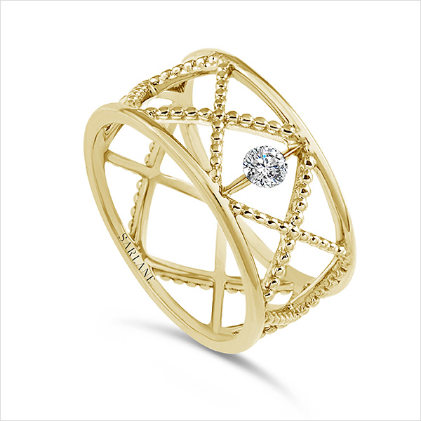 Bague Croisillon Palline