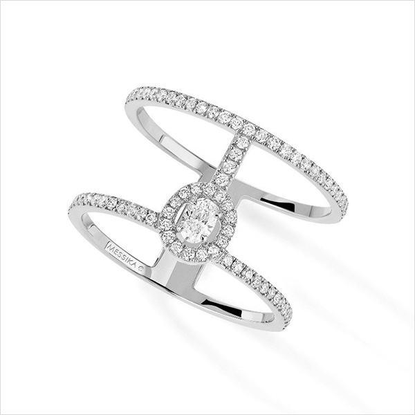 Bague glam'azone 2 rangs pavée