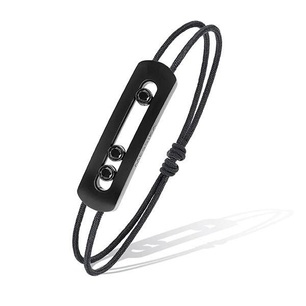 Bracelet Diamant Cordon Homme Move Titanium