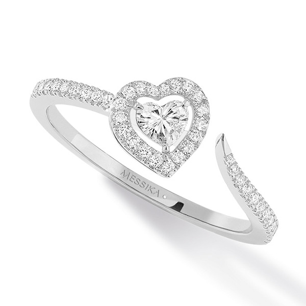 Bague Joy Diamants Coeur Pavé Or Blanc