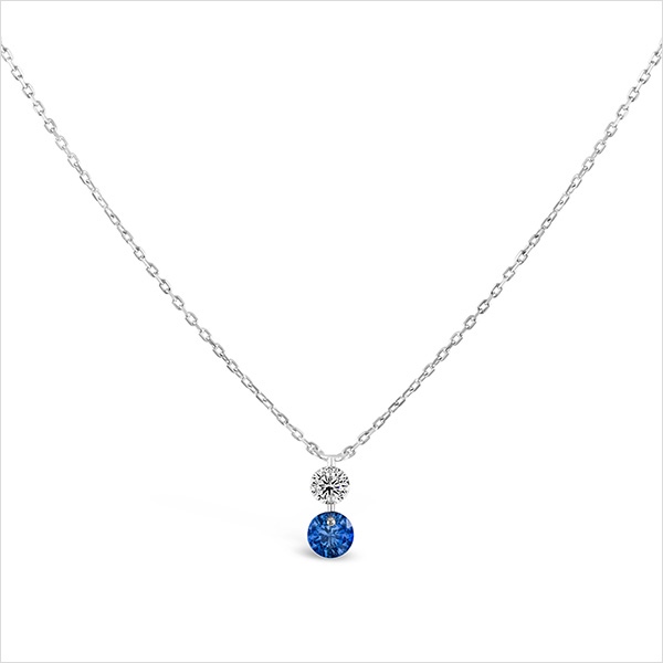 Collier Bicolore Etincelle Or Blanc