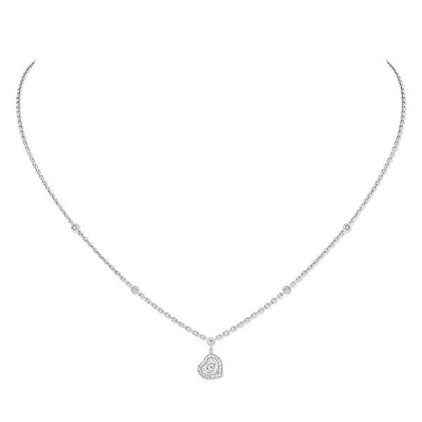 Collier Joy Diamants Coeur Or Blanc