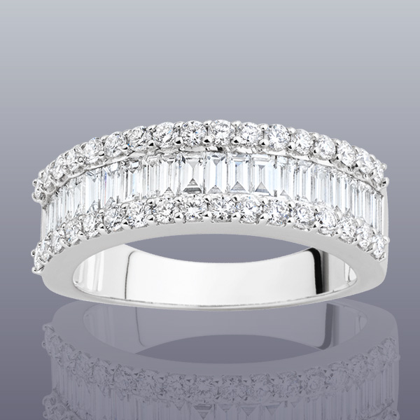 Alliance « Rome» alliance or blanc et diamants