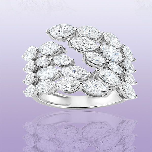 Bague « Adonis » or blanc et diamants