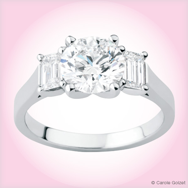 Bague « Années 30 » Or blanc et diamants