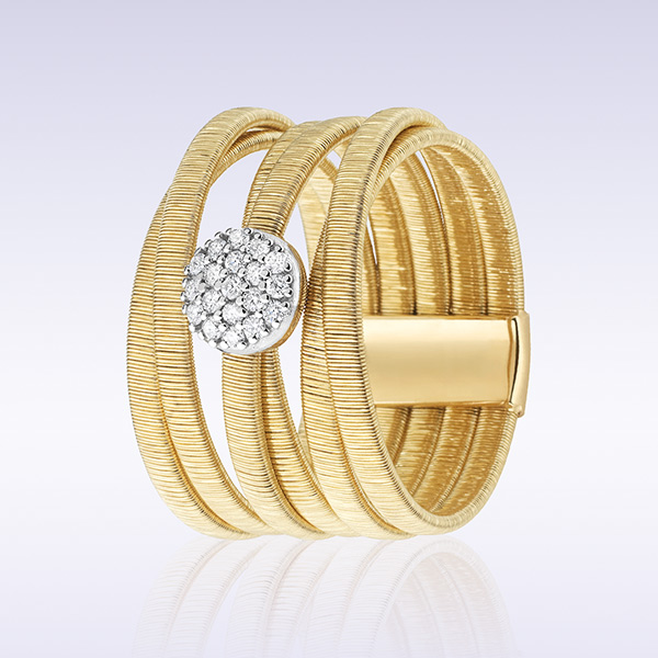 Bague « Azalée » or jaune et diamants