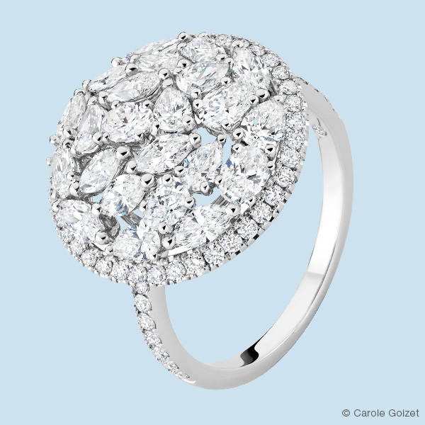 Bague « Elysées » bague Or blanc et diamants