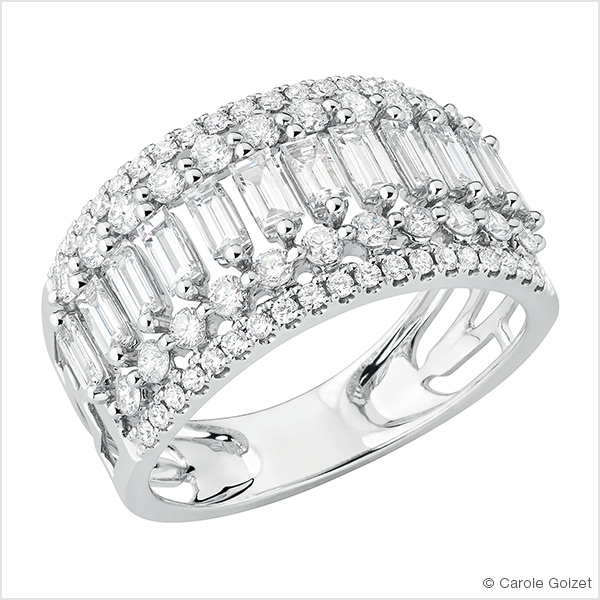 Bague « Empire » Or blanc et diamants