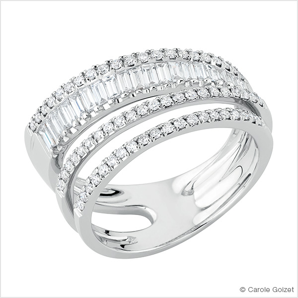 Bague « Exquise » Or blanc et diamants