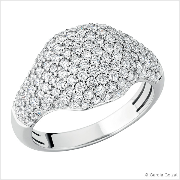 Bague « Fizz » Or blanc et diamants