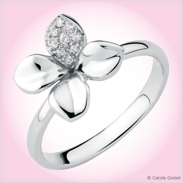 Bague « Fuzzy » Or blanc et diamants