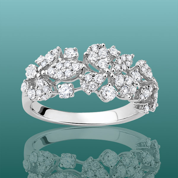 Solitaire « Fidji » or blanc & diamants