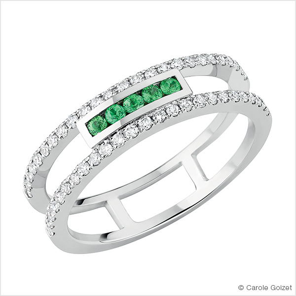 Boucles d’oreilles « Tutti frutti » Or blanc saphirs multicolores et diamants