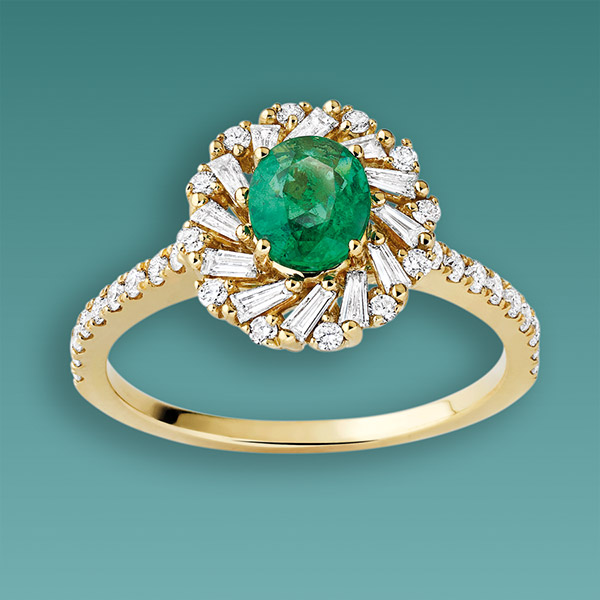 Bague « Malte » or rose & diamants