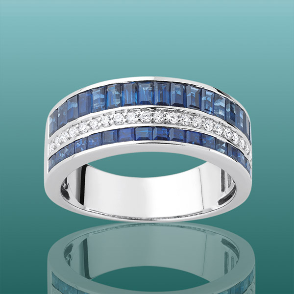 Bague « Malte » or rose & diamants