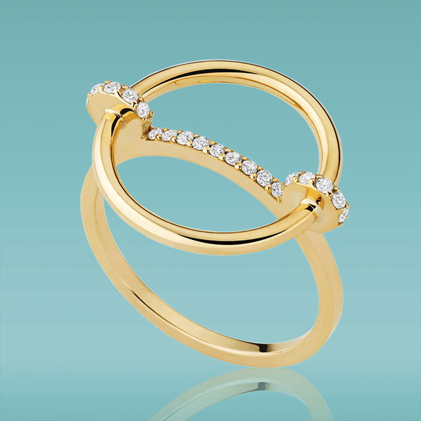 Bague « Malte » or rose & diamants