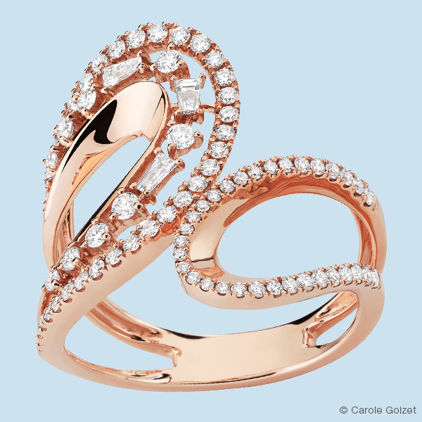 Bague « Versailles » bague Or rose et diamants