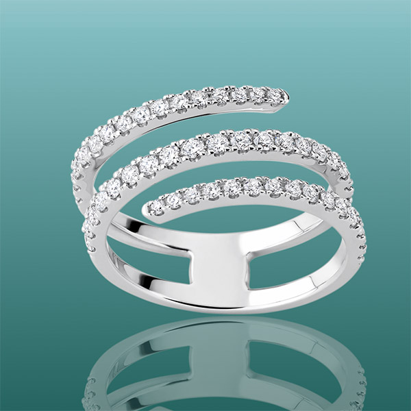 Bague « Malte » or rose & diamants