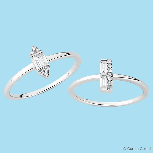 Bagues « Bastille » bagues Or blanc et diamants