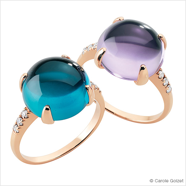 Bague « Duo d’amour » Or blanc, saphir et diamants