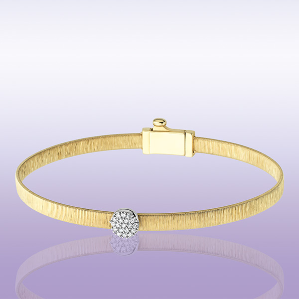 Bracelet « Azalée » or jaune et diamants