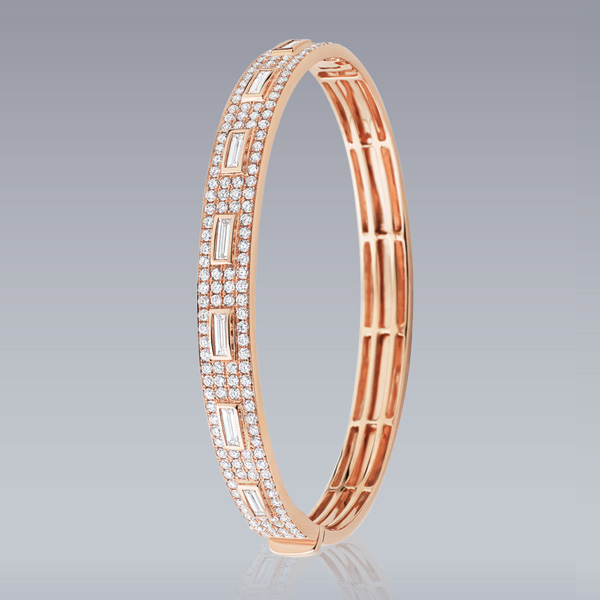 Bracelet « Trevise » or rose et diamants