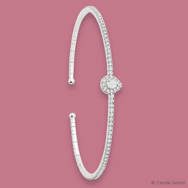 Bracelet « Turin » Or gris et diamants