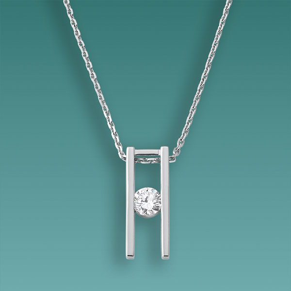 Bague « Ceylan » or blanc, saphir & diamants