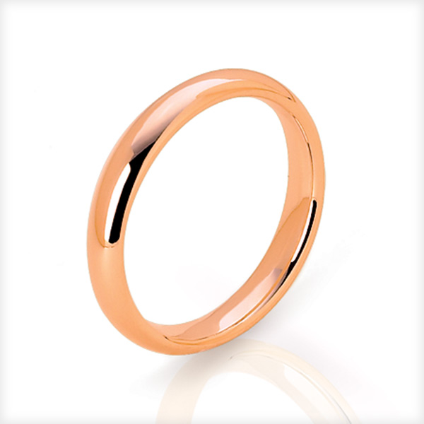 Jonc Parisien 3mm Or Rose