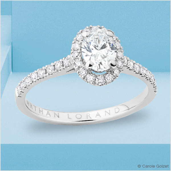 Solitaire « Ios » or blanc & diamants