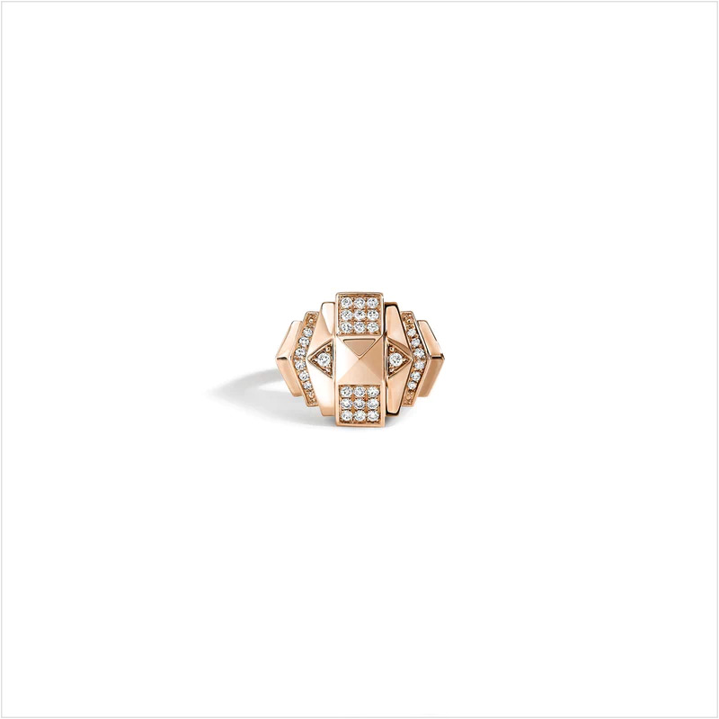 Bague Mini Rockaway Pyramide en or rose