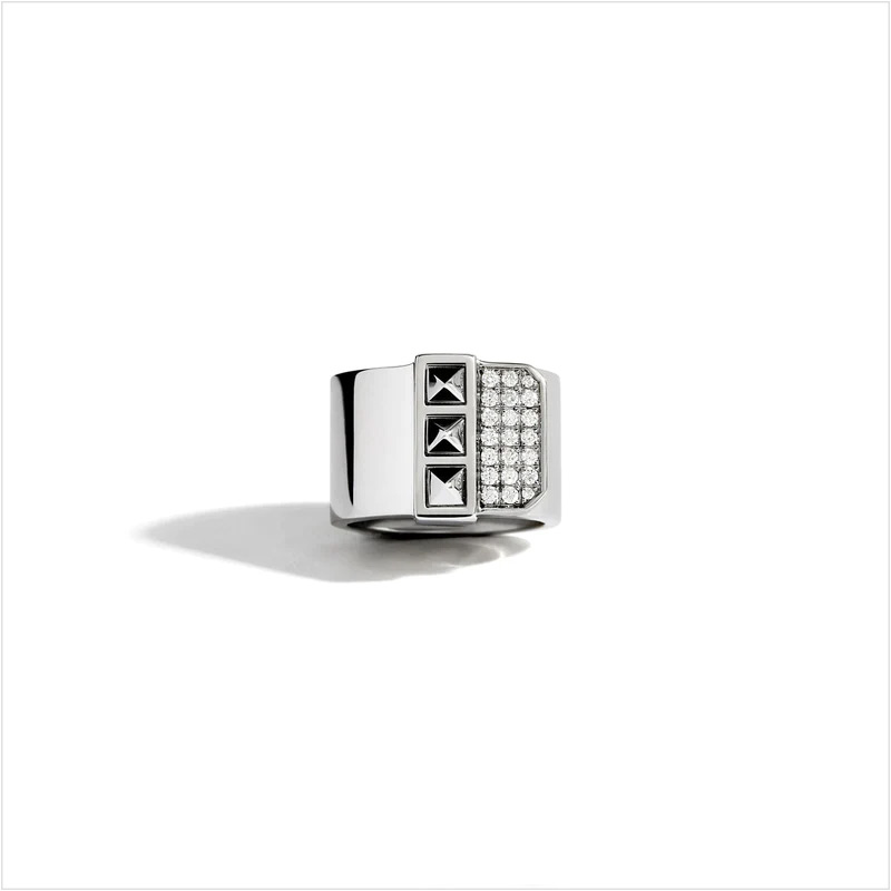 Bague Pinky Rockaway 3 Picots en argent