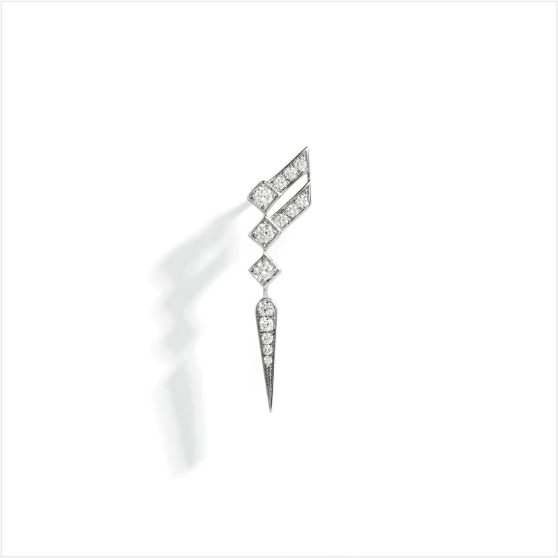 Boucle d'oreille Stairway Wings en argent