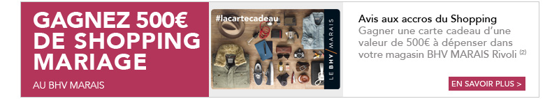 Gagnez 500€ de shopping