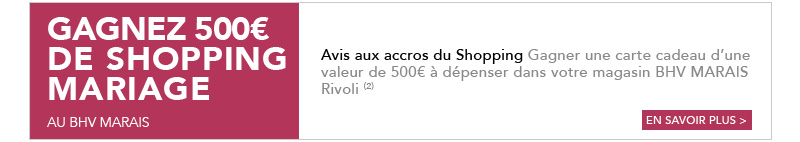Gagnez 500€ de shopping