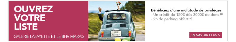 Ouvrez votre liste de mariage, 1001 listes