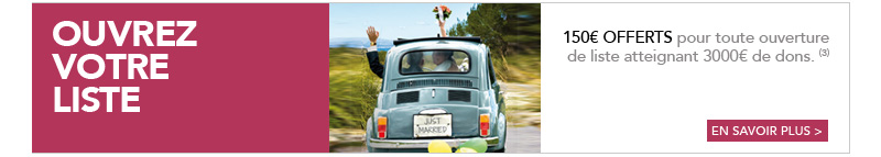 Ouvrez votre liste de mariage, 1001 listes