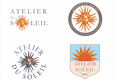 Atelier du Soleil recherches logo étape 1