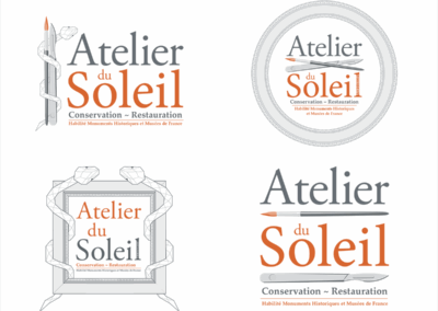 Atelier du Soleil recherches logo étape 2