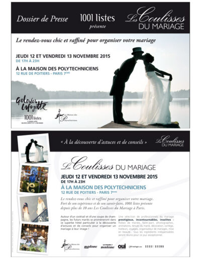 Coulisses du Mariage Dossier de Presse A
