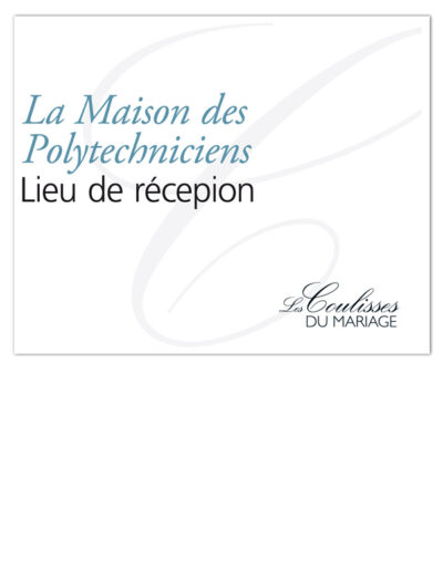 Coulisses du Mariage Signalétique Participants