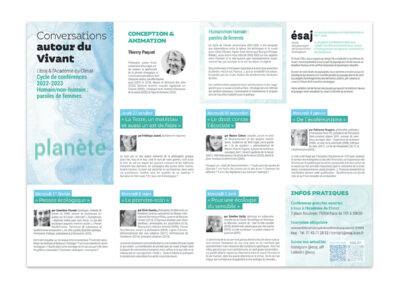 Programme Conversation autour du vivant à l'Académie du Climat 2022